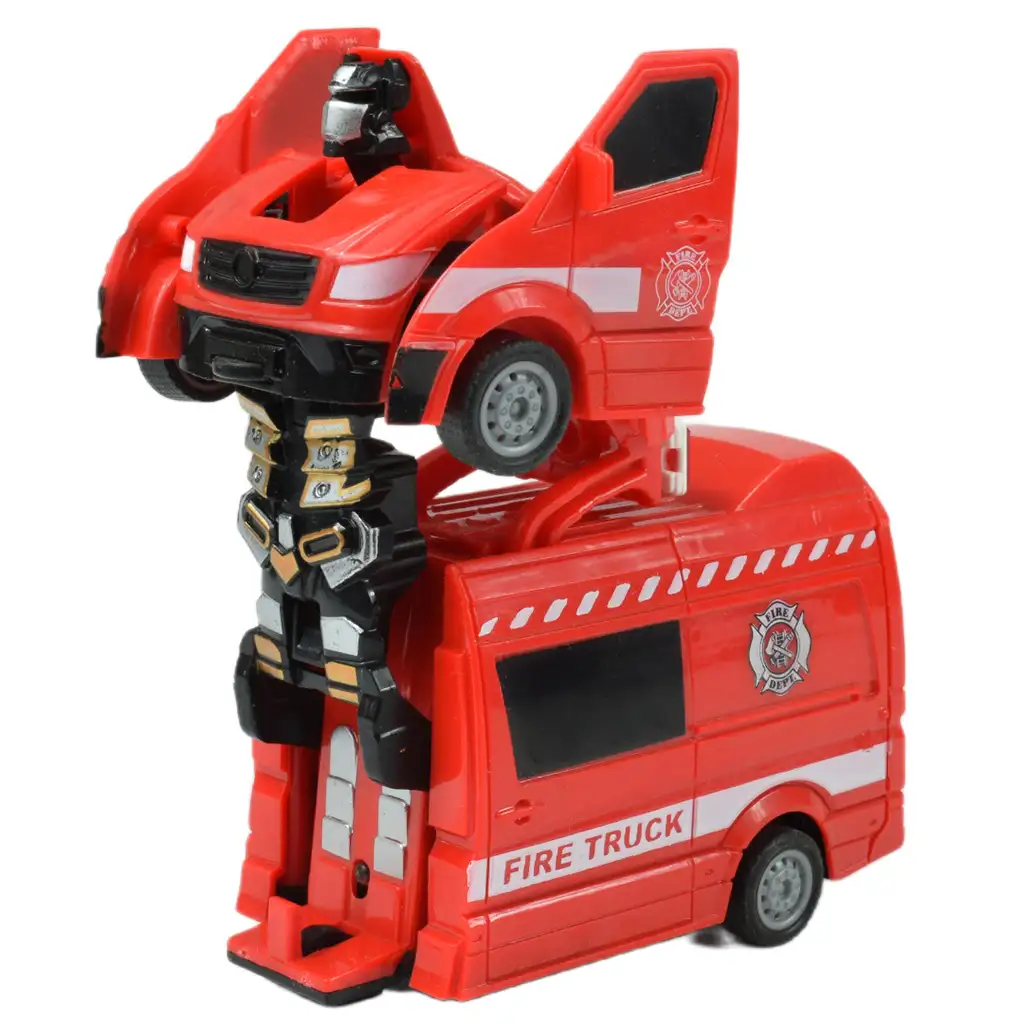 imagen de Ambulancia: coche de rescate transformable en robot en dos versiones de 13cm 8