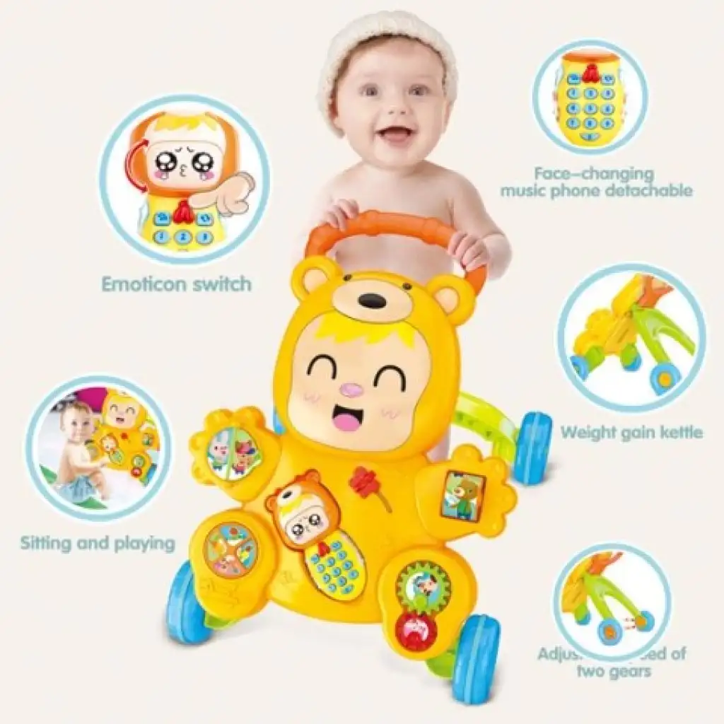 imagen de Andador multifuncional 2 en 1 para bebés con sonido 1