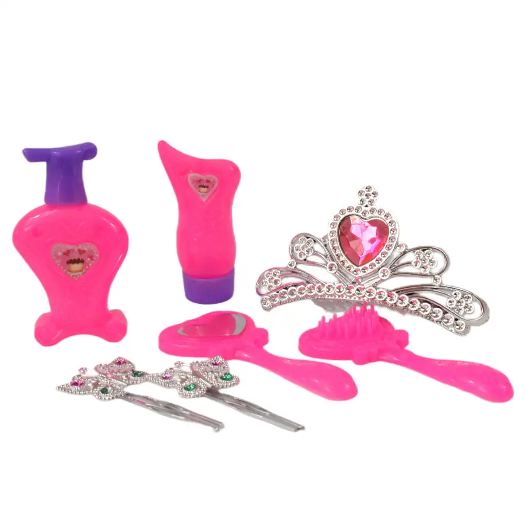 imagen de Angell: Cabeza de muñeca peinable y cepillable con tiara y accesorios de 21 cm 4