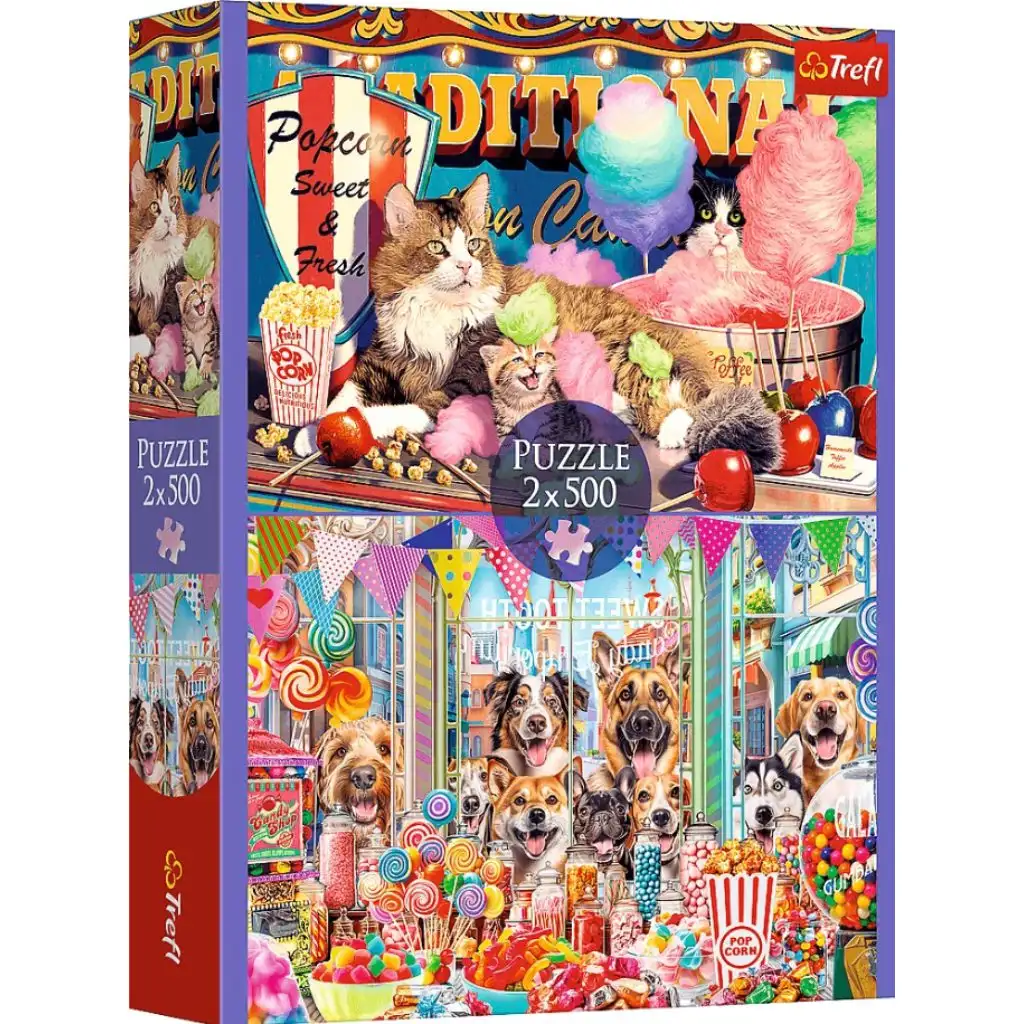 imagen de Animales golosos 2x500 piezas puzzle - Trefl 1