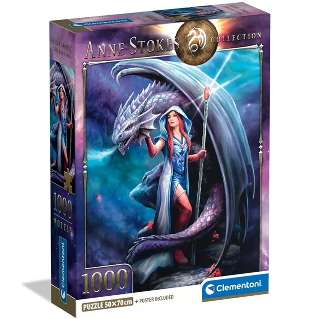 imagen de Anna Stokes: Puzzle de 1000 piezas de Mago Dragón - Clementoni 1
