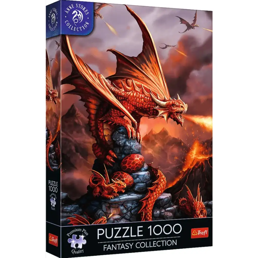 imagen de Anne Stokes: Dragón escupefuego puzzle premium plus de 1000 piezas - Trefl 1