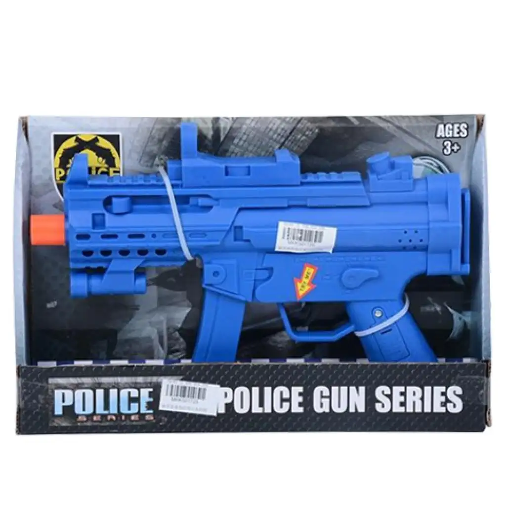 imagen de Arma de asalto policial con efectos de sonido en color azul 1