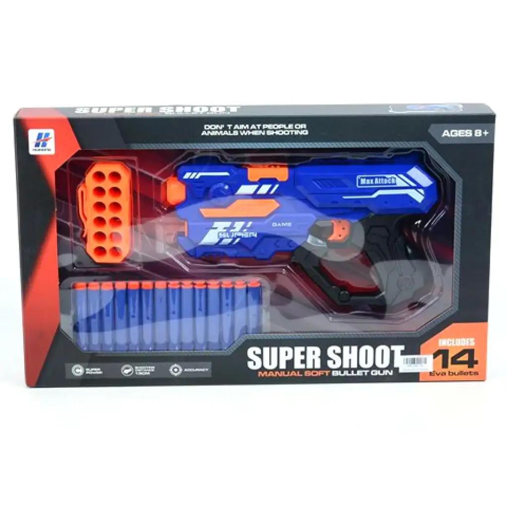 imagen de Arma de dardos de esponja con balas y soporte para balas 1