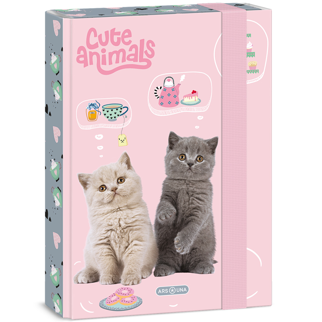 imagen de Ars Una: Animales adorables - caja de cuadernos de té con gatos A/5 1