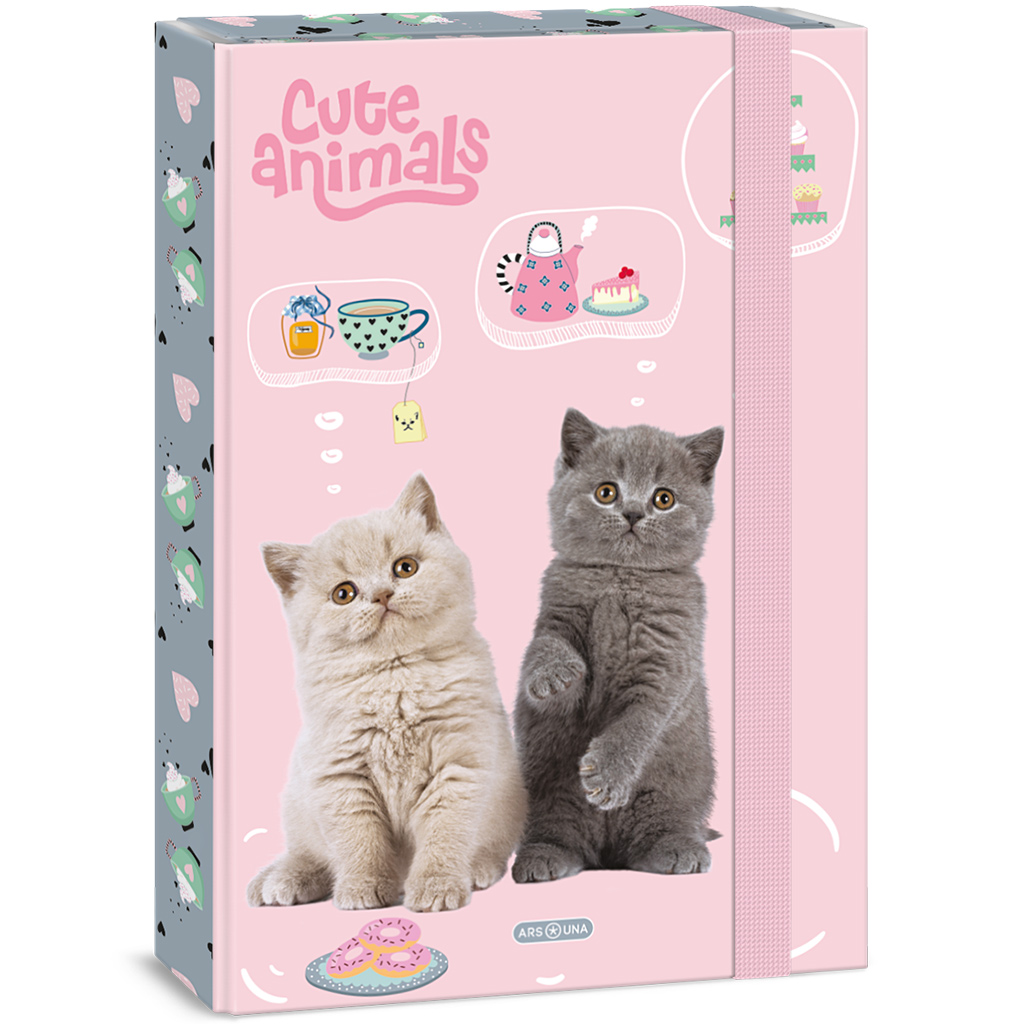 imagen de Ars Una: Animales adorables - caja de cuadernos de té de gatos A/4 1
