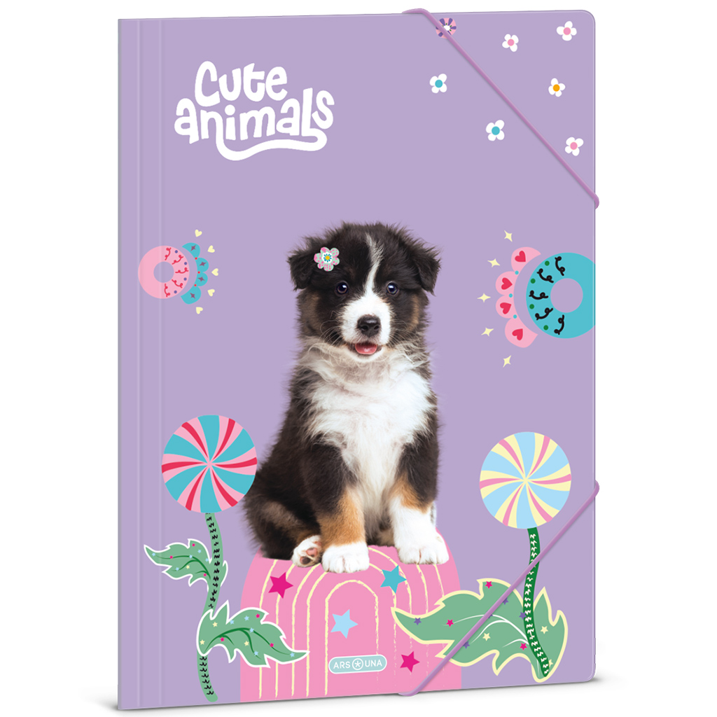 imagen de Ars Una: Animales adorables - Carpeta con goma de perro Aussie tamaño A/4 1