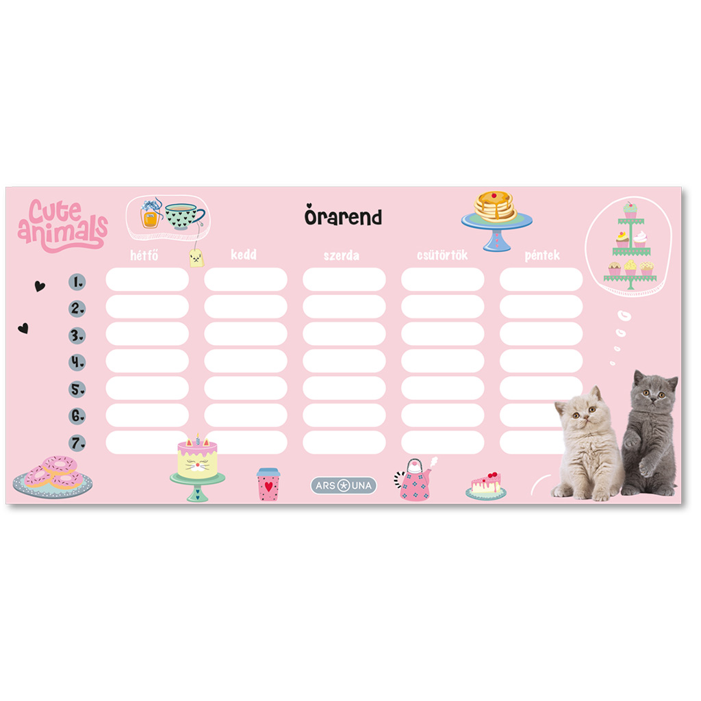 imagen de Ars Una: Animales adorables - Fiesta del té calendario de una cara, doble cara 1
