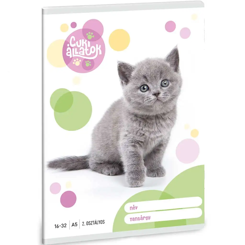 imagen de Ars Una: Animales adorables - Gato británico de pelo corto cuaderno de líneas de 2º grado 32 hojas A/5 1