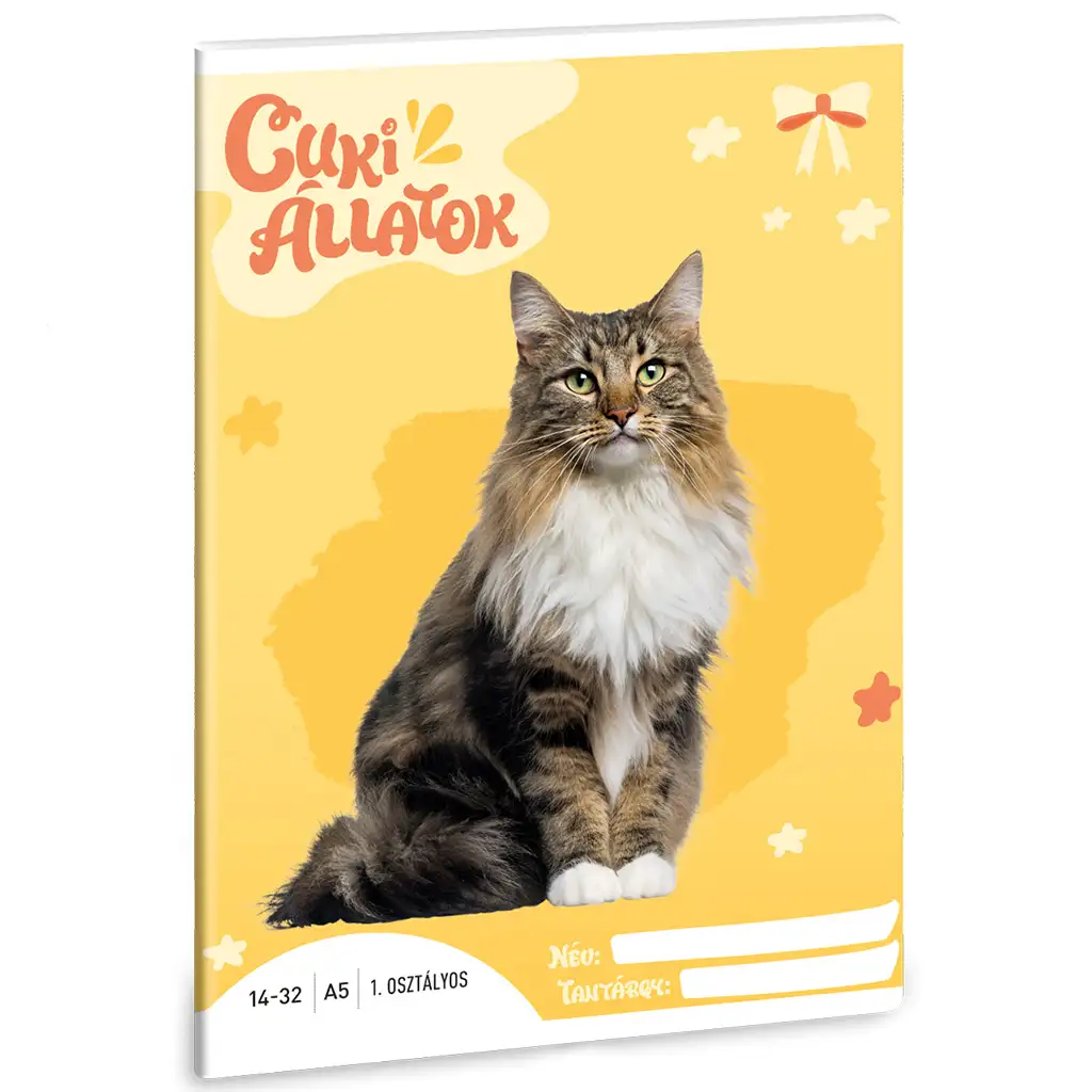 imagen de Ars Una: Animales adorables - Gato noruego cuaderno de líneas A/5 para 1º de primaria 1
