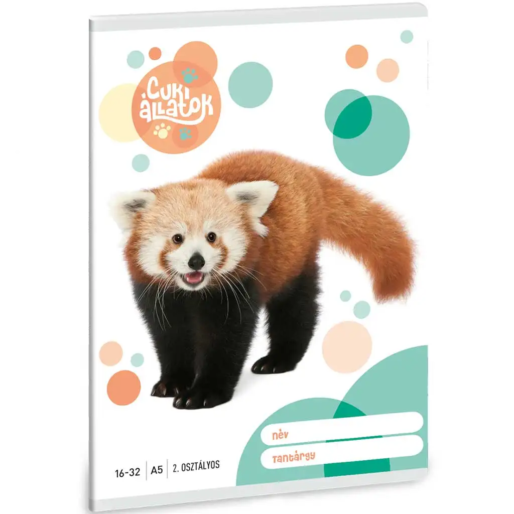 imagen de Ars Una: Animales adorables - Panda rojo cuaderno de líneas para 2º grado 32 hojas A/5 1