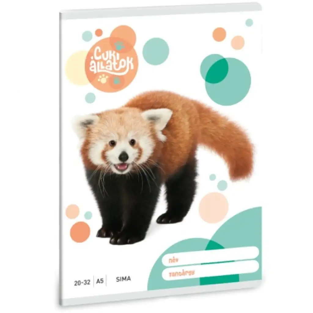 imagen de Ars Una: Animales adorables - Panda rojo cuaderno liso A/5 20-32 1