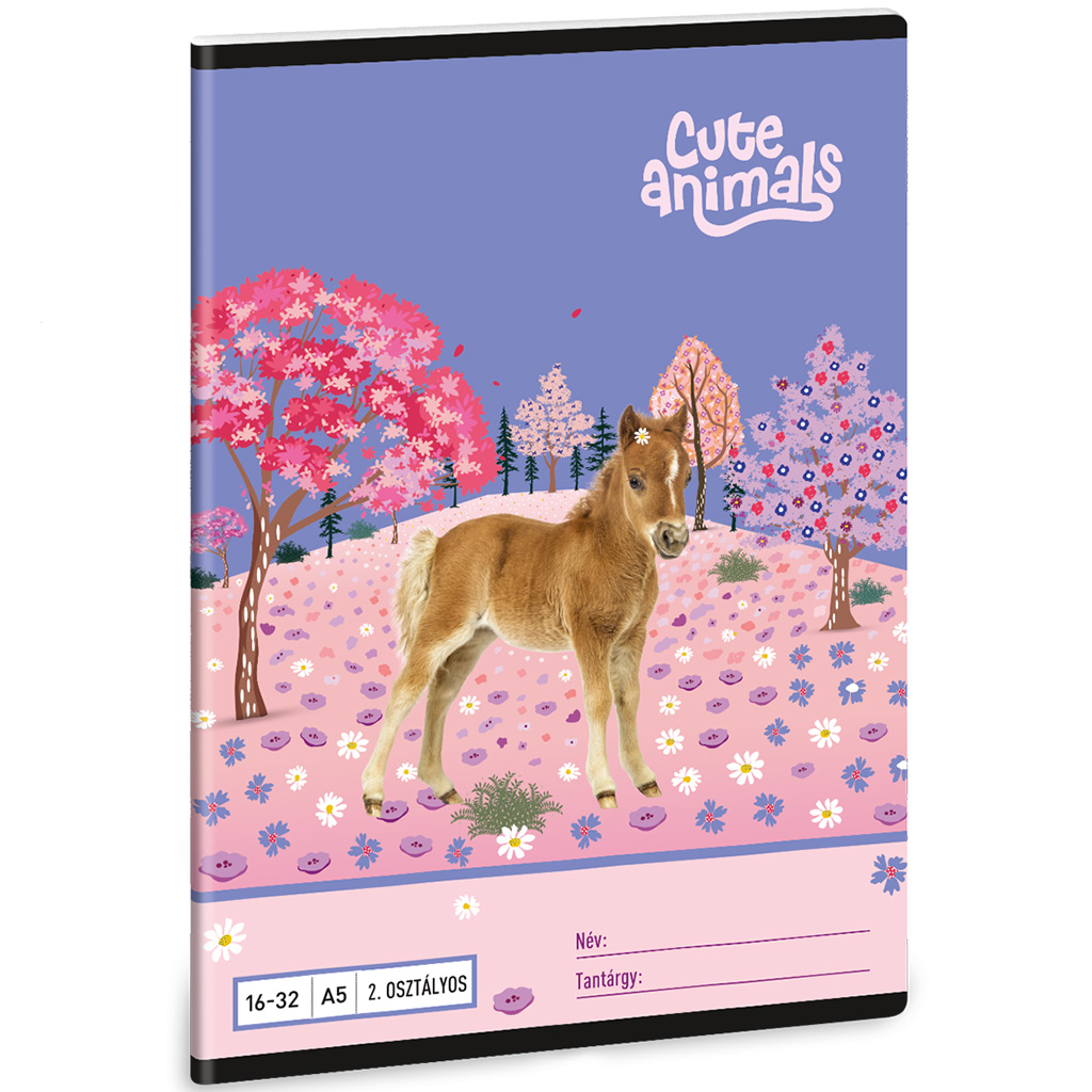imagen de Ars Una: Animales Lindos-Caballo cuaderno de líneas A/5 16-32 1