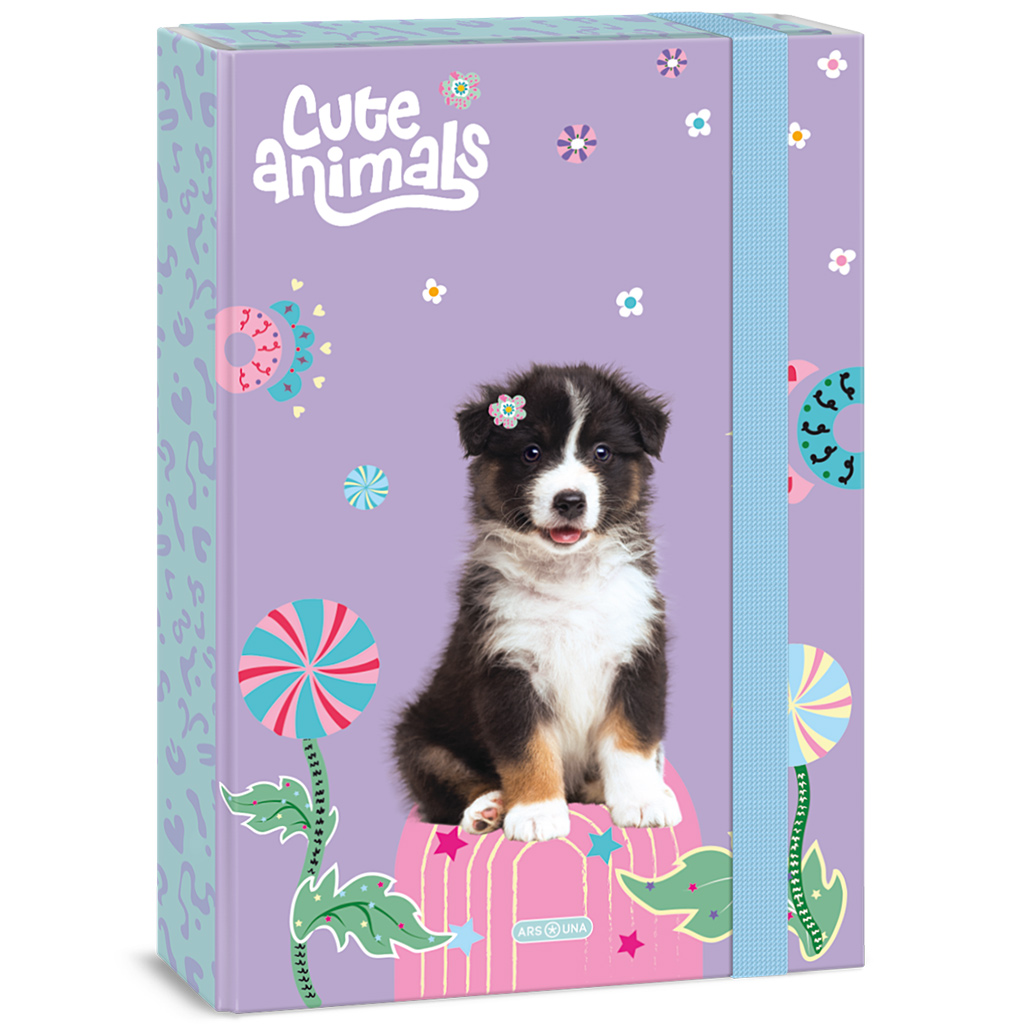 imagen de Ars Una: Animales lindos - Caja de cuadernos con perro australiano A/4 1