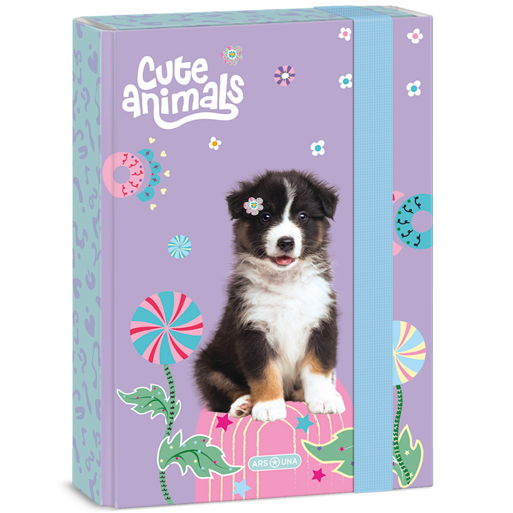 imagen de Ars Una: Animales lindos - Caja de cuadernos con perro australiano A/5 1