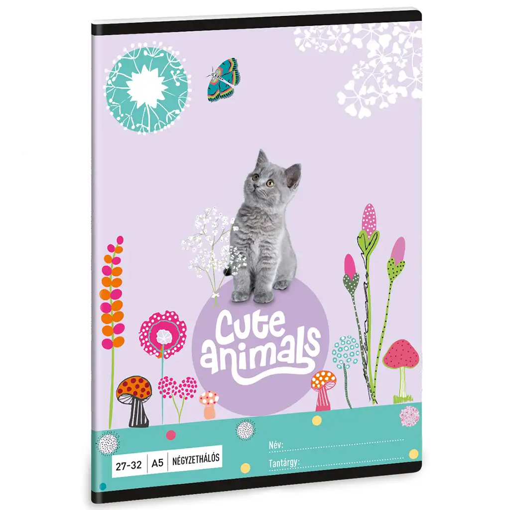 imagen de Ars Una: Animales Lindos - Cuaderno de cuadros de gatito A/5 1