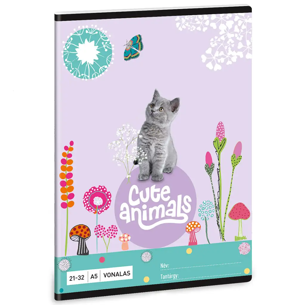 imagen de Ars Una: Animales Lindos - Cuaderno de rayas de gatito A/5 1