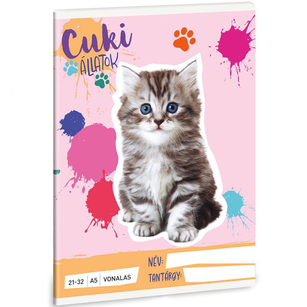 imagen de Ars Una: Animales Lindos - Cuaderno de rayas de gato persa A/5 21-32 1