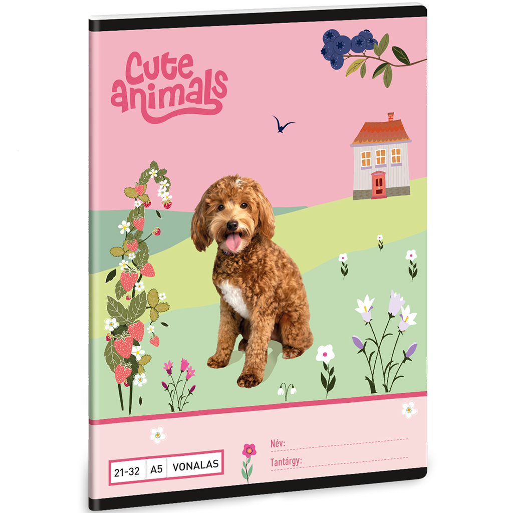 imagen de Ars Una: Animales Lindos - Cuaderno de Rayas Doggie A/5 21-32 1