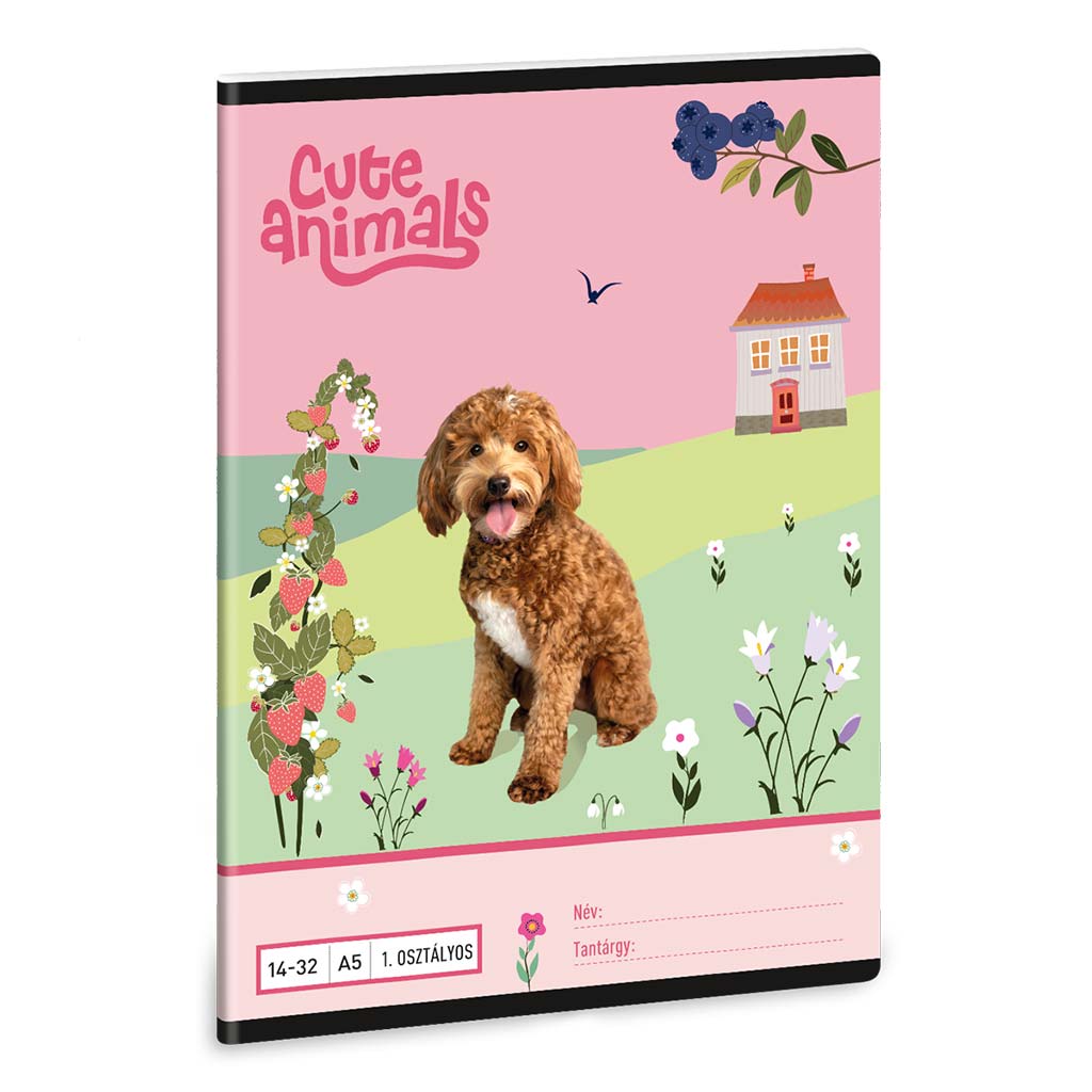 imagen de Ars Una: Animales Lindos - Perrito A/5 Cuaderno de líneas para 1er grado 14-32 1