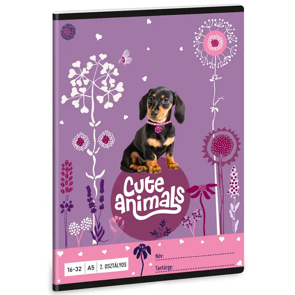 imagen de Ars Una: Animales Lindos - Perrito dachshund cuaderno de líneas A/5 1
