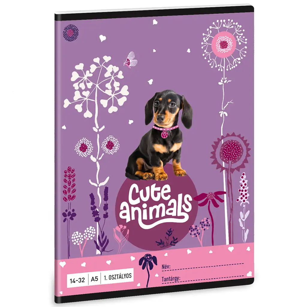 imagen de Ars Una: Animales Lindos - Perrito dachshund cuaderno de líneas A/5 1