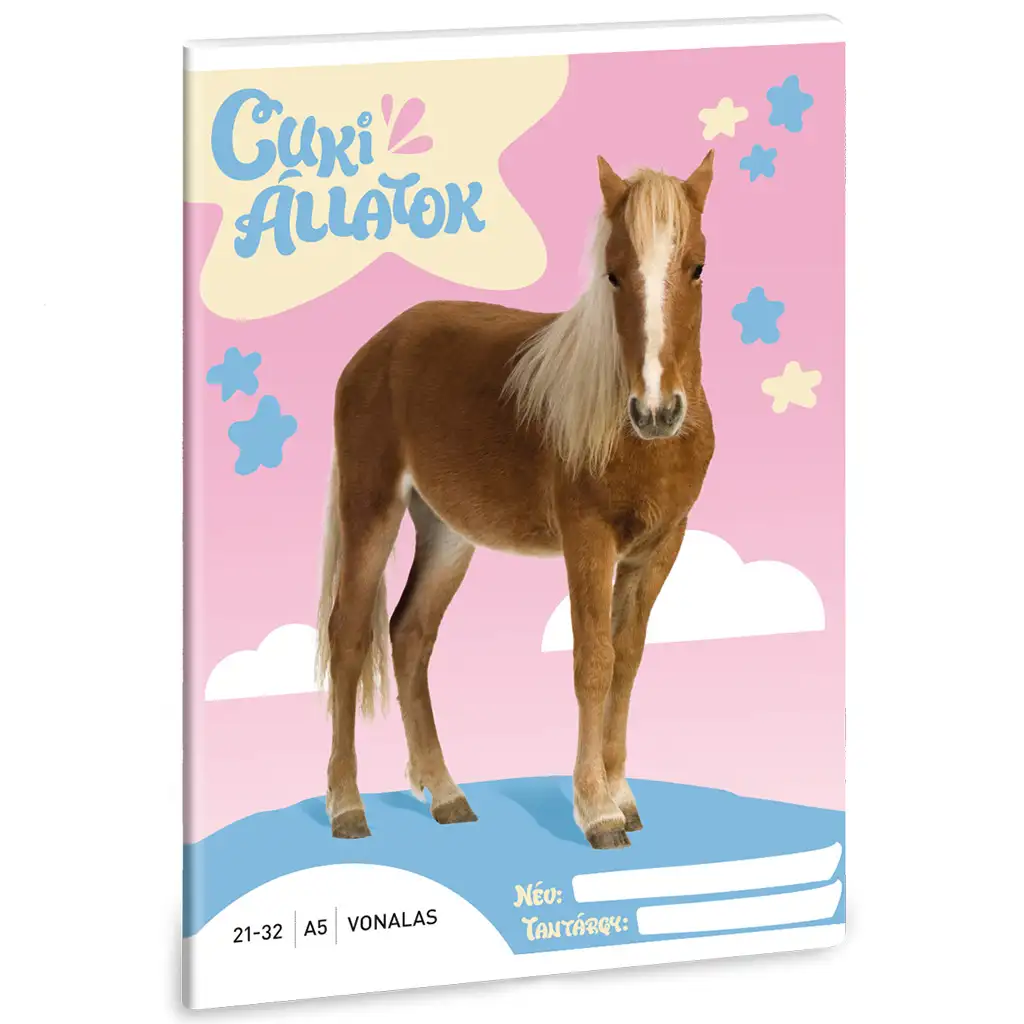 imagen de Ars Una: Animales Lindos - Poni Palomino cuaderno de líneas A/5 1