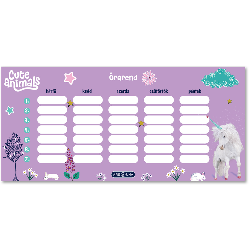 imagen de Ars Una: Animales Lindos-unicornio de una sola cara, horario de dos caras 1