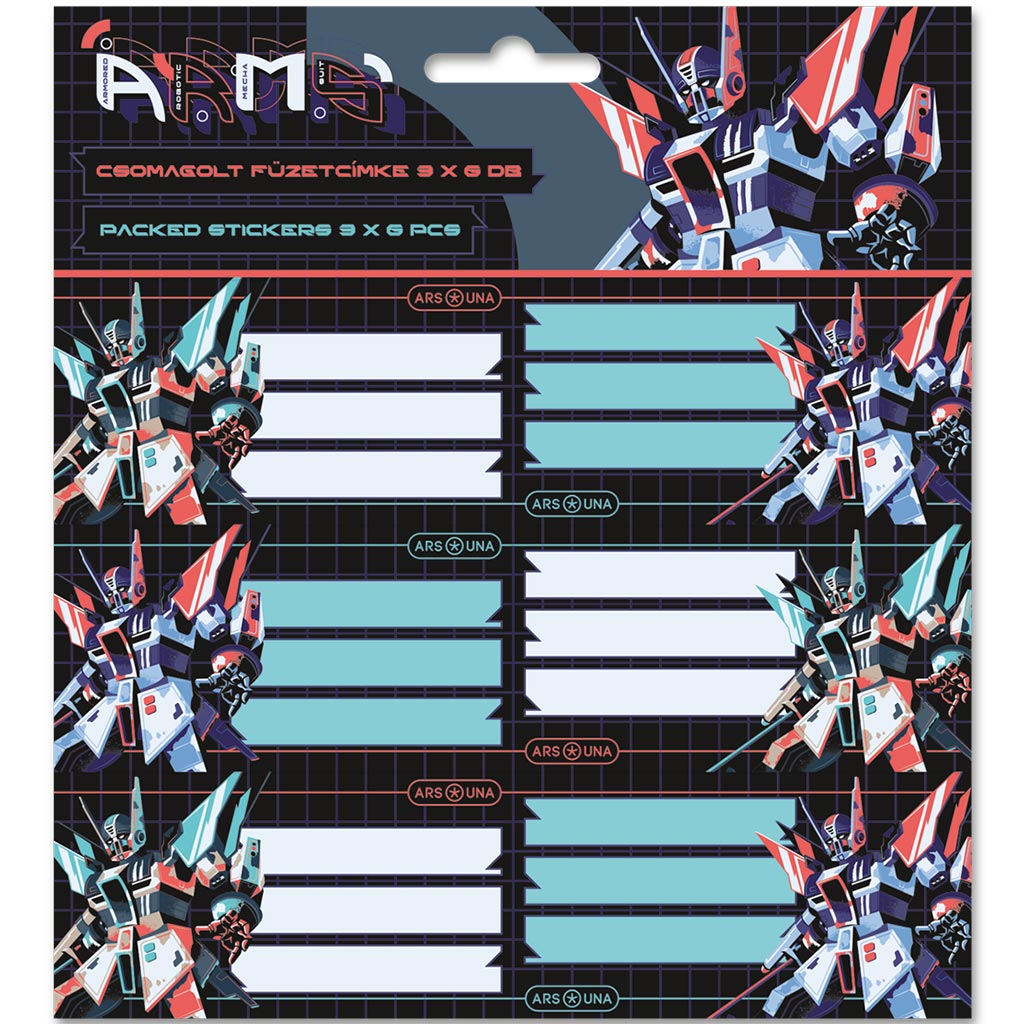 imagen de Ars Una: A.R.M.S. etiqueta de cuaderno empaquetada 3x6 pcs 1