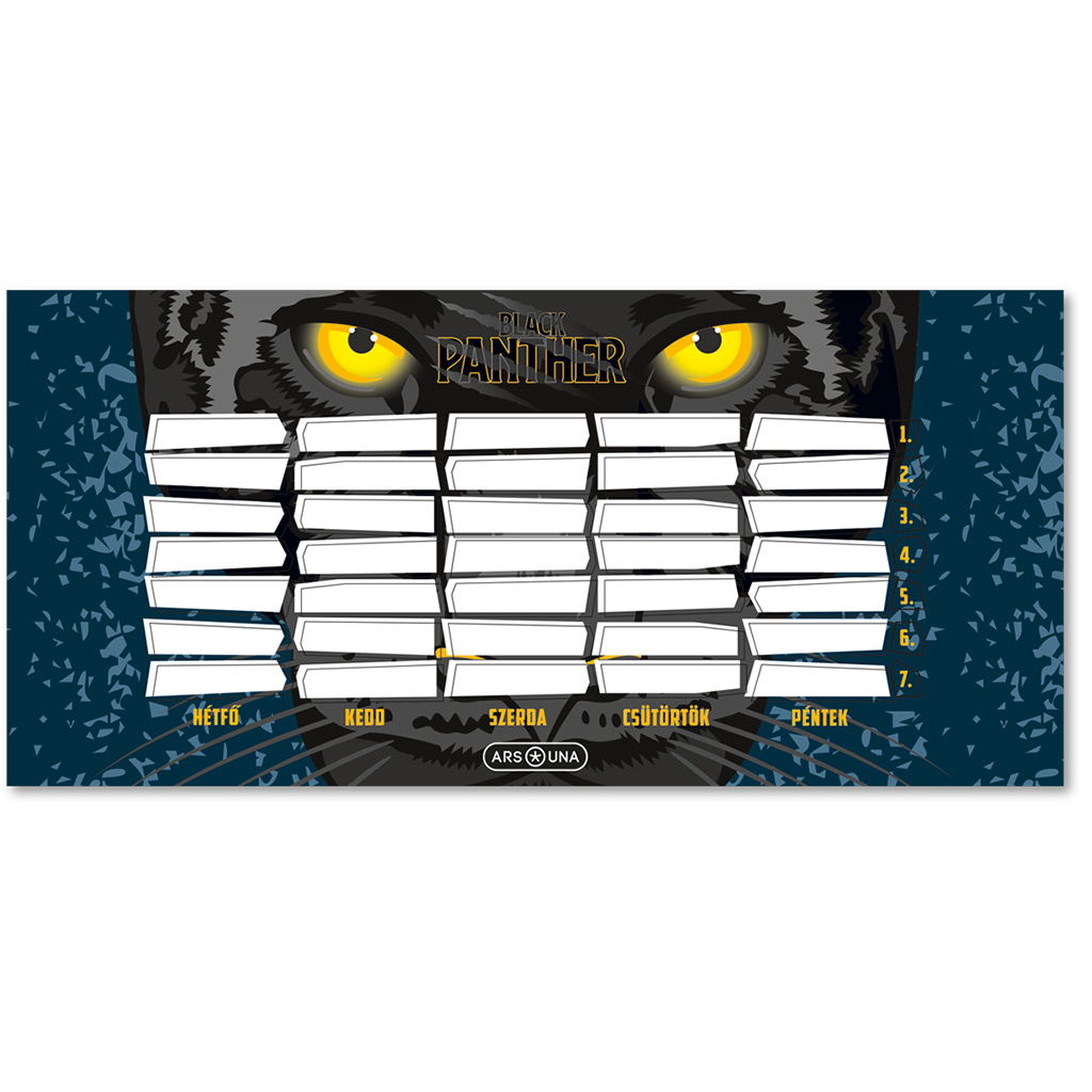 imagen de Ars Una: Black Panther calendario semanal de una cara, doble cara 1