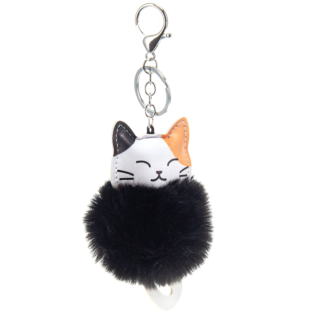 imagen de Ars Una: Bolsa pompon - gato negro 1