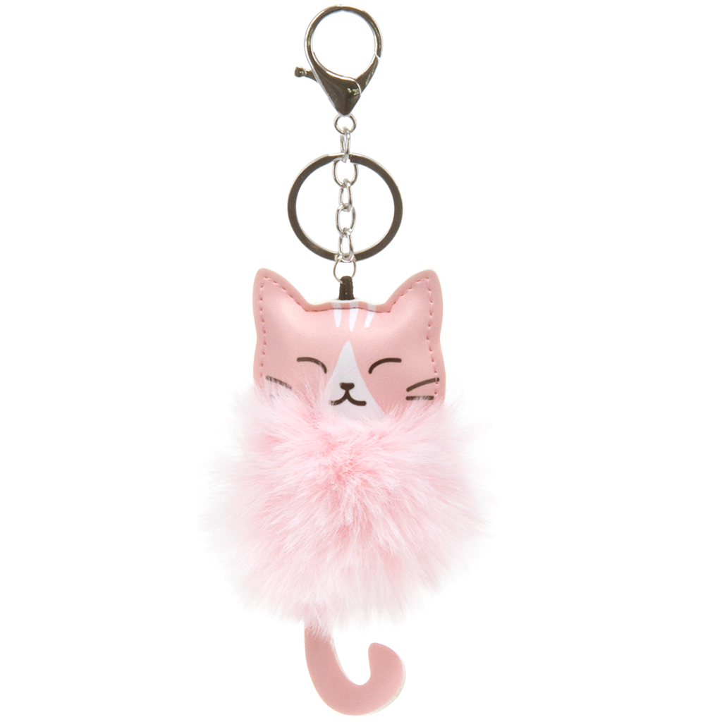 imagen de Ars Una: Bolsa pompon - gato rosa 1