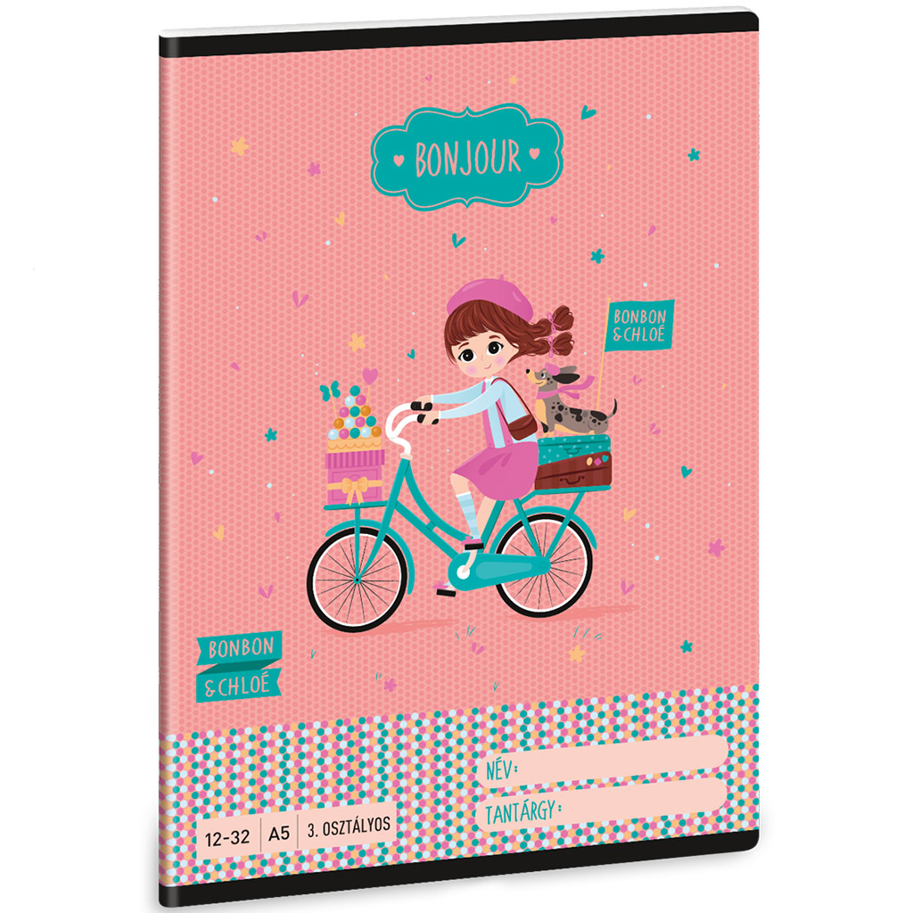 imagen de Ars Una: Bonjour cuaderno de líneas para 3er grado 12-32 A/5 1