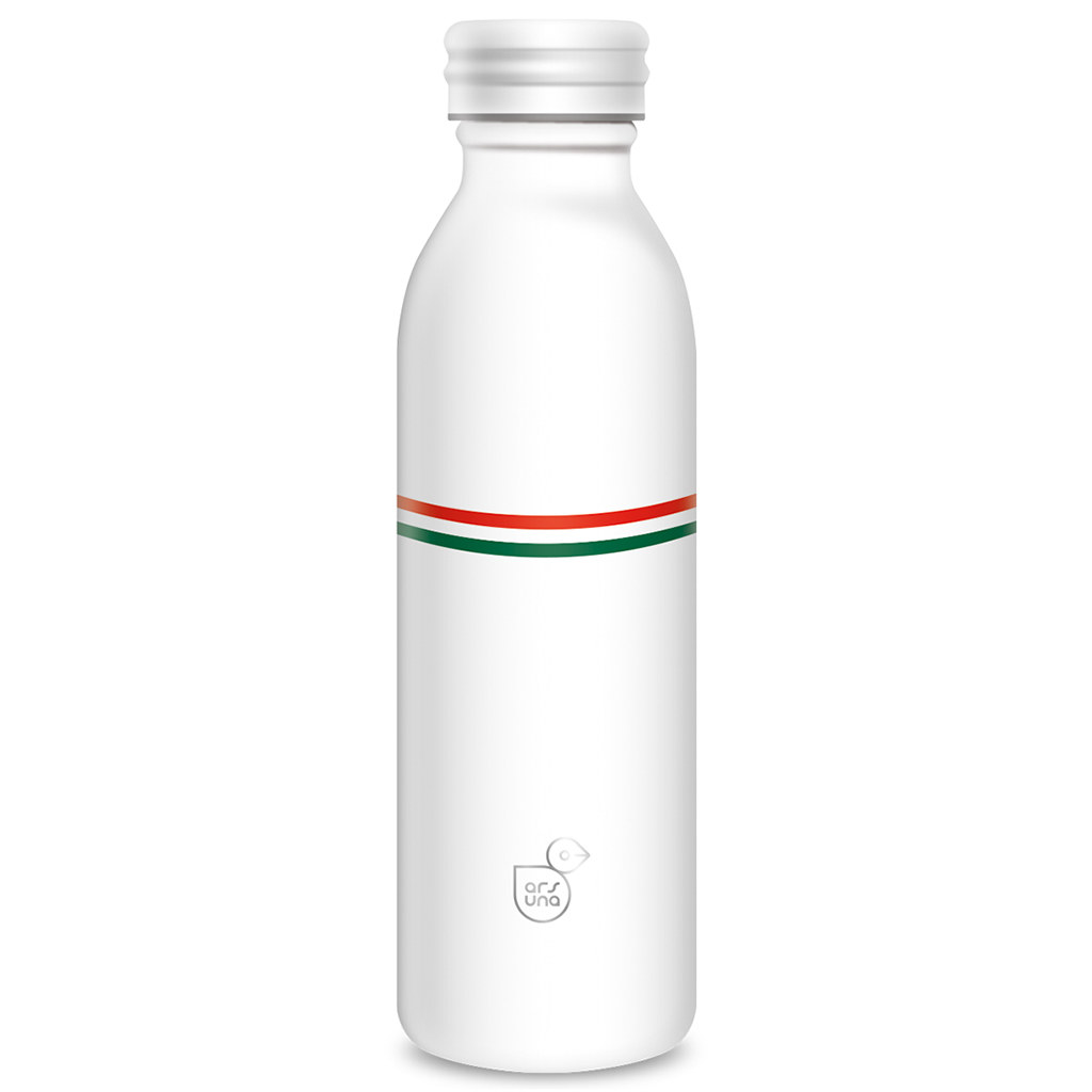 imagen de Ars Una: Botella de acero inoxidable blanca con doble pared 600ml 1