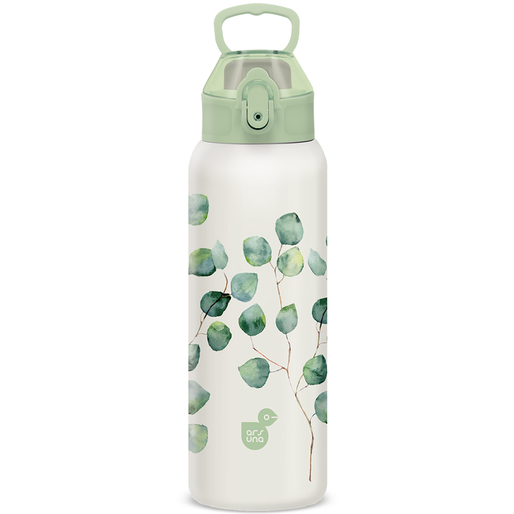 imagen de Ars Una: Botella de metal de doble pared 3D Botanic Leaf 700ml 1