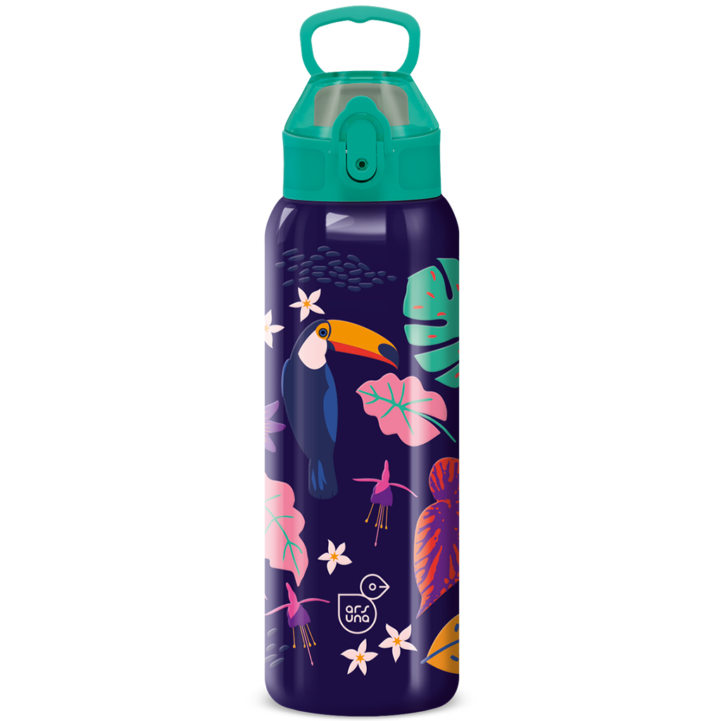 imagen de Ars Una: Botella de metal de doble pared 3D Tucán 700ml 1