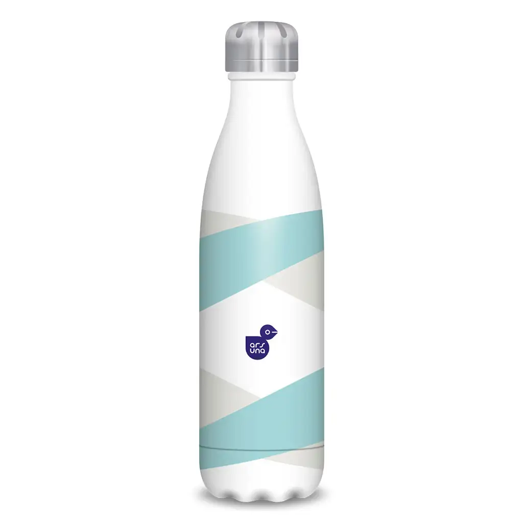 imagen de Ars Una: Botella de metal de doble pared a rayas 500ml 1