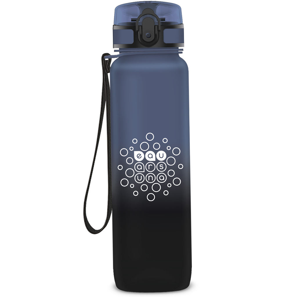 imagen de Ars Una: botella de motivación mate de color degradado sin BPA - 1000 ml - Noche Tormentosa 1