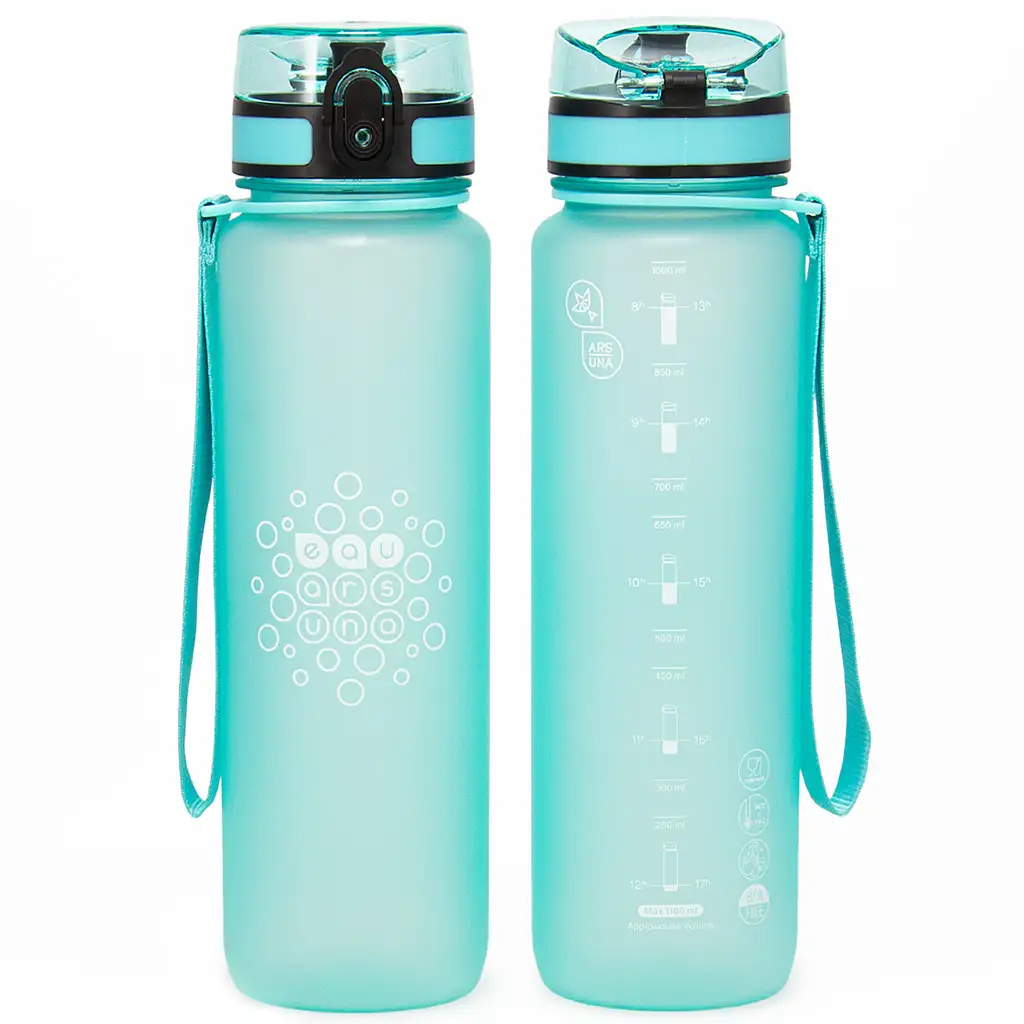 imagen de Ars Una: Botella de motivación Mint sin BPA 1000ml 2