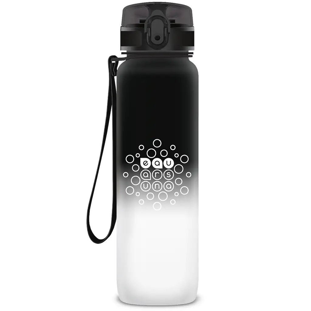 imagen de Ars Una: Botella de motivación negra-blanca libre de BPA 1000ml 1