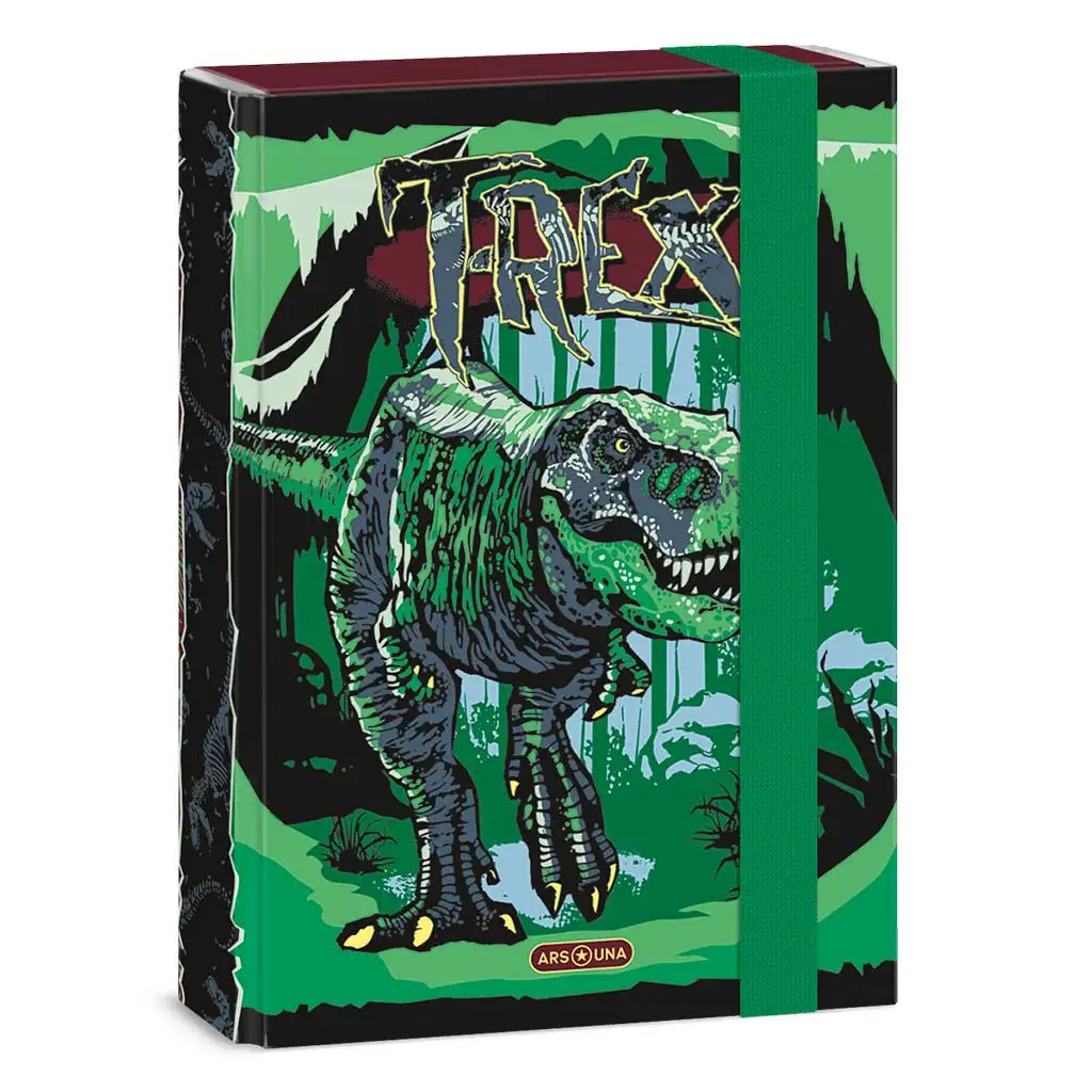 imagen de Ars Una: Caja de cuadernos A5 con estampado de T-Rex 16x22x3,5 cm 1