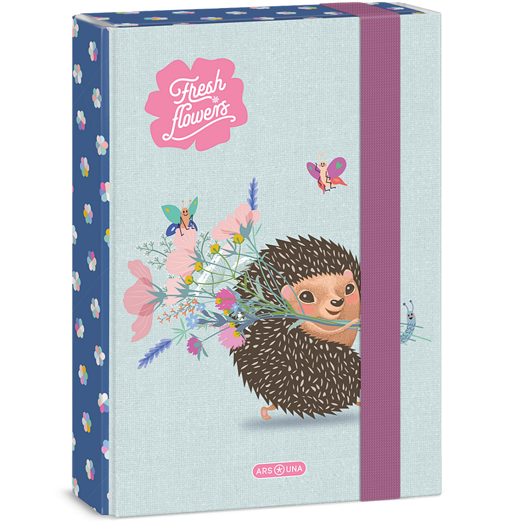 imagen de Ars Una: Caja de cuadernos con diseño de erizo de flores frescas A/5 1