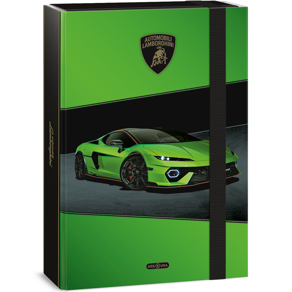imagen de Ars Una: Caja de cuadernos con diseño de Lamborghini verde A/4 1
