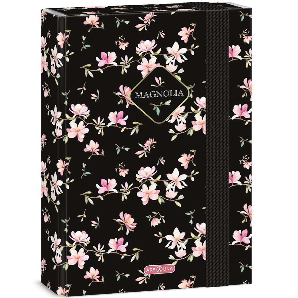 imagen de Ars Una: Caja de cuadernos con flores de magnolia A/5 1