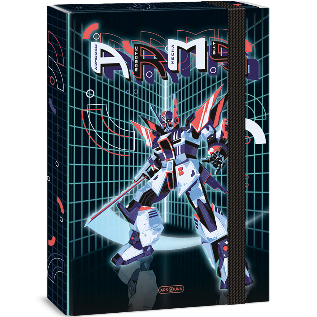 imagen de Ars Una: Caja de cuadernos de goma con diseño de robot A4 1
