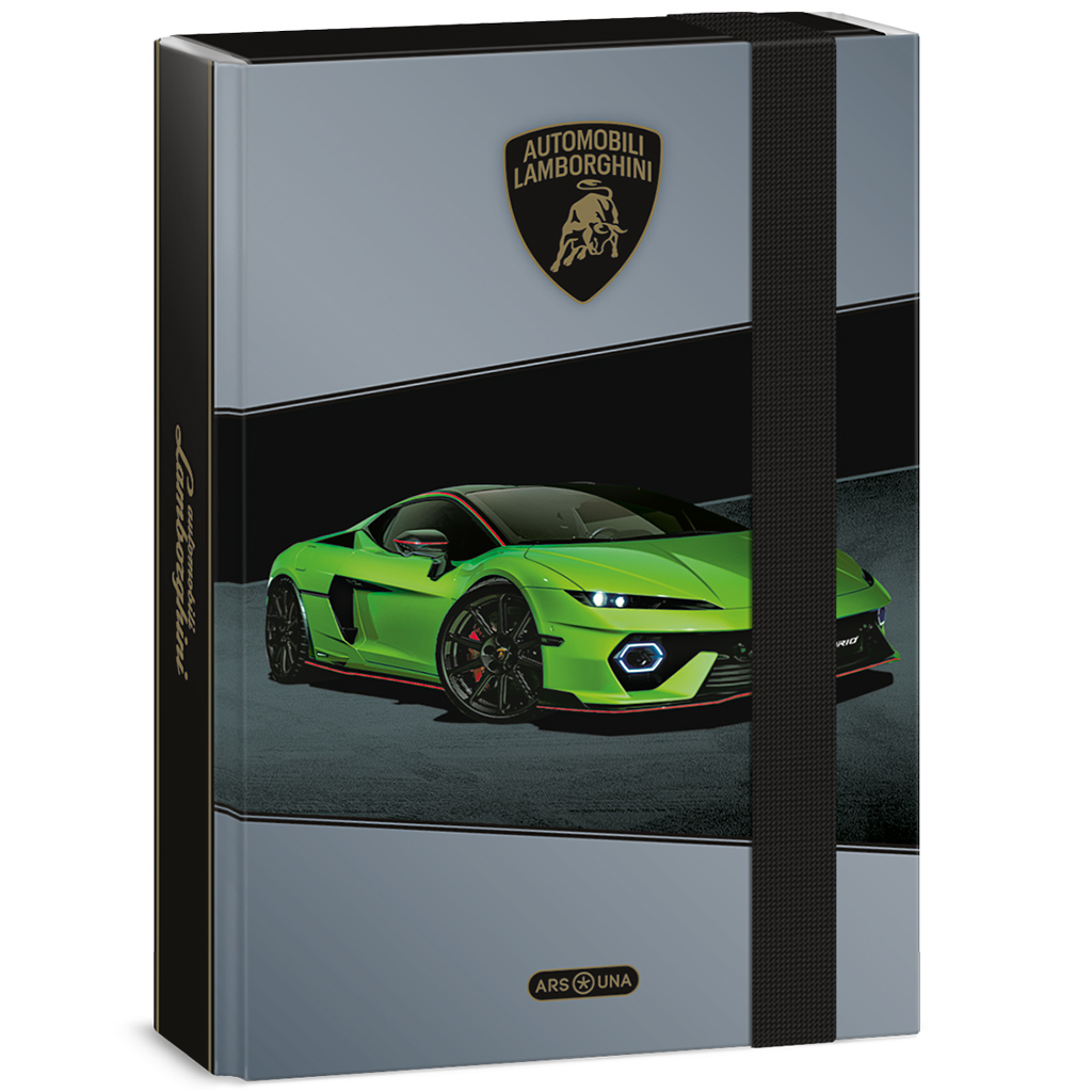 imagen de Ars Una: Caja de cuadernos de goma verde Lamborghini A/5 1