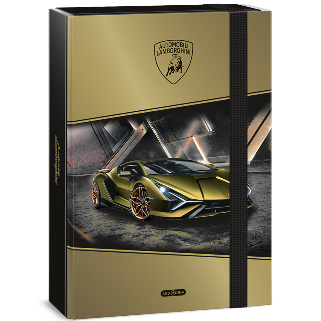 imagen de Ars Una: Caja de cuadernos Lamborghini amarilla A/4 1