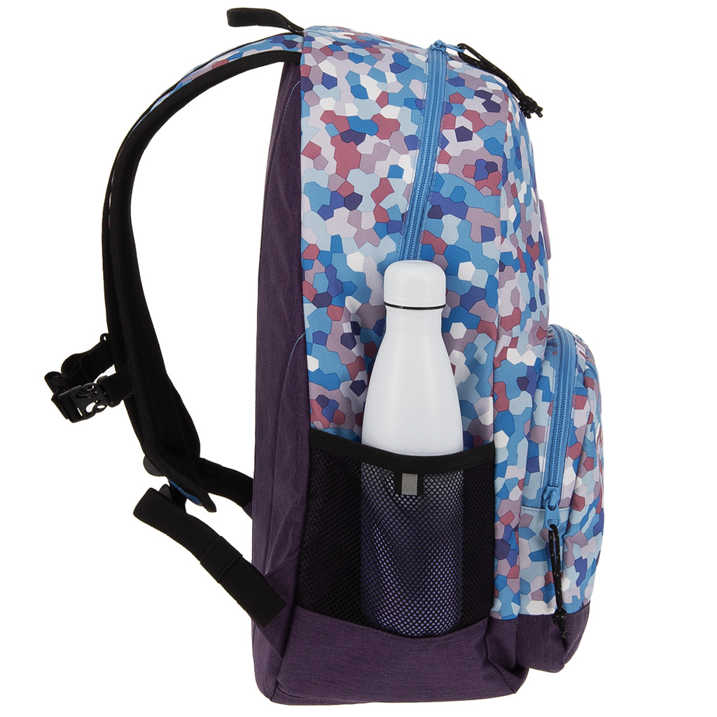 imagen de Ars Una: Caleidoscopio-azul mochila escolar AU-14 32x51x25cm 2