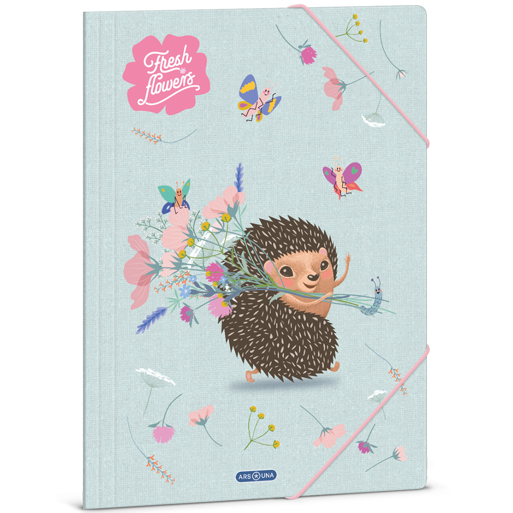 imagen de Ars Una: Carpeta con goma de erizos de flores frescas tamaño A/4 1