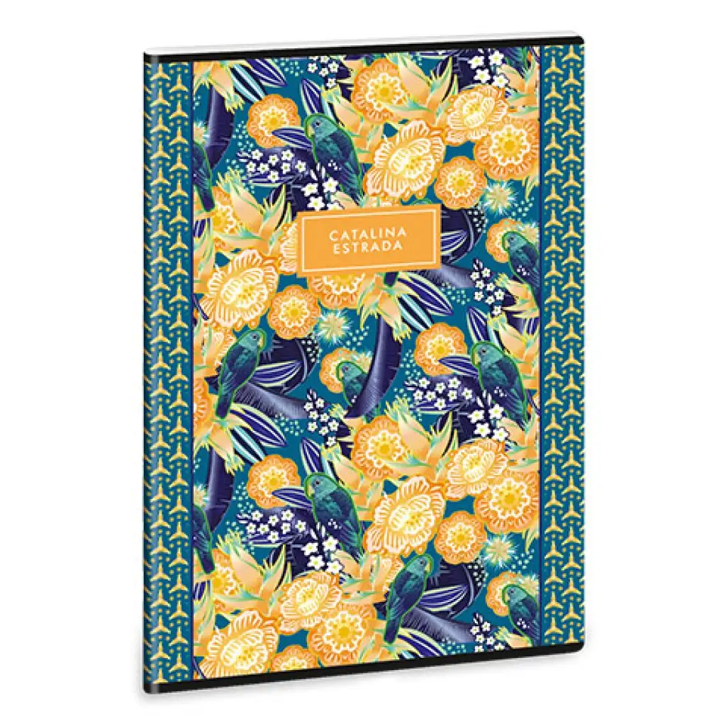 imagen de Ars Una: Catalina Estrada Loro Tropical A/4 cuaderno liso con ganchos 1